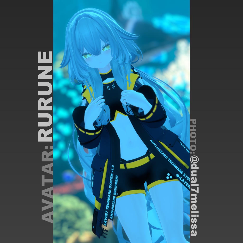 【37アバター対応】「ANTIHAZARD」テックウェア【VRChat向け】