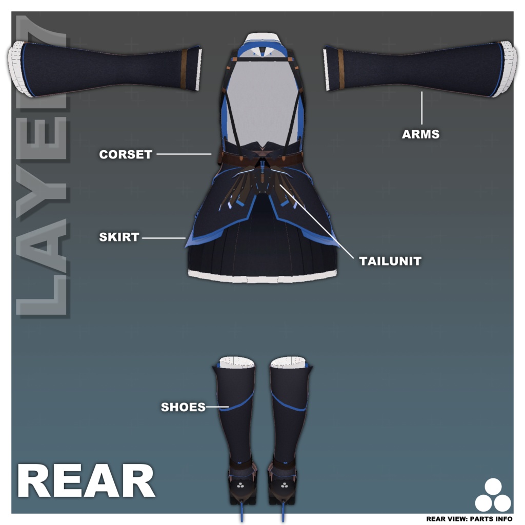 【22アバター対応】「VIBRANT」 TECHDRESS【VRChat向け】