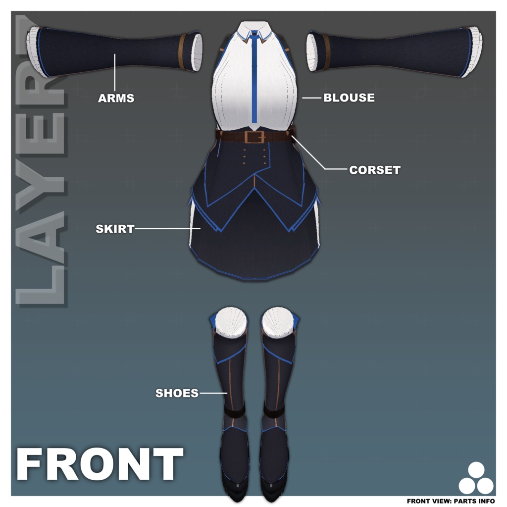 【22アバター対応】「VIBRANT」 TECHDRESS【VRChat向け】