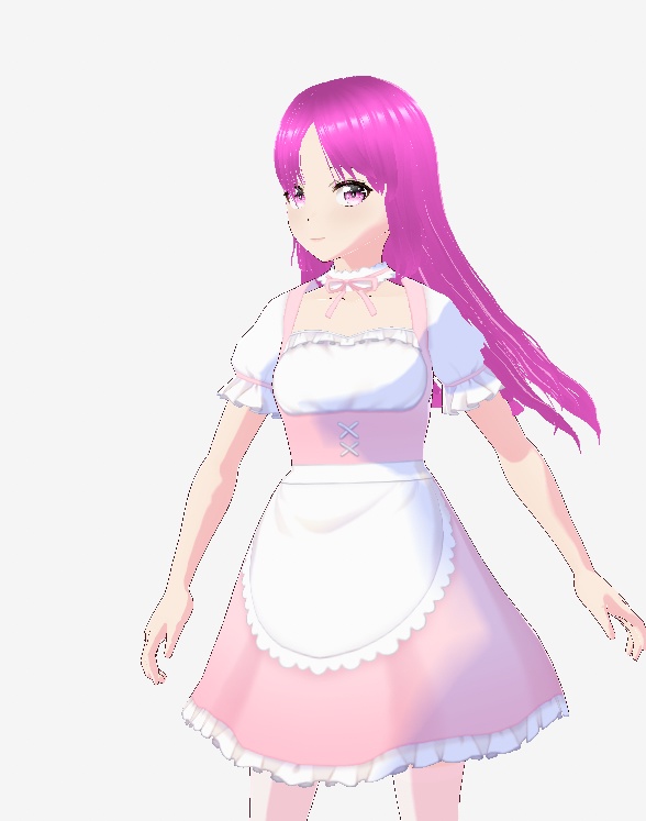 Vroid model pink girl