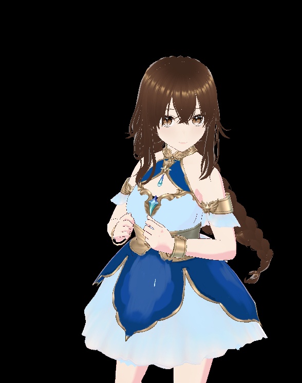 VRoid blue female vtuber  