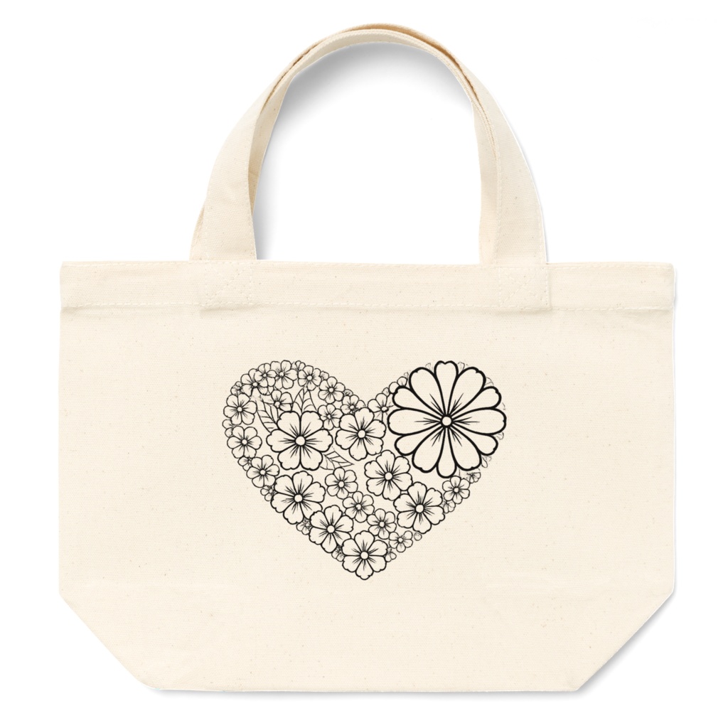 トートバッグ - S - フラワーハートＢＬ