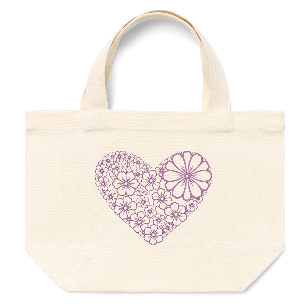 トートバッグ - S - フラワーハートＰ