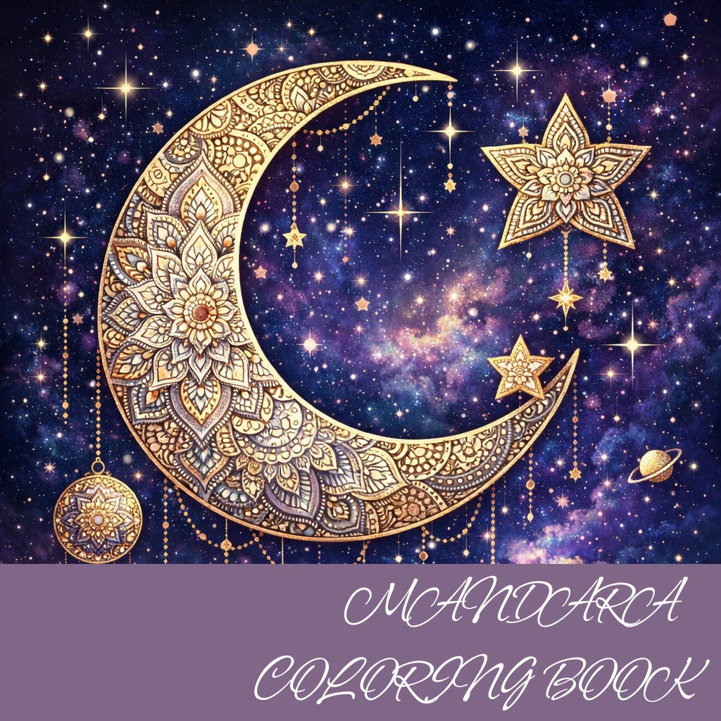 心ヲ癒す　 曼陀羅ぬり絵ネイチャー7枚セット