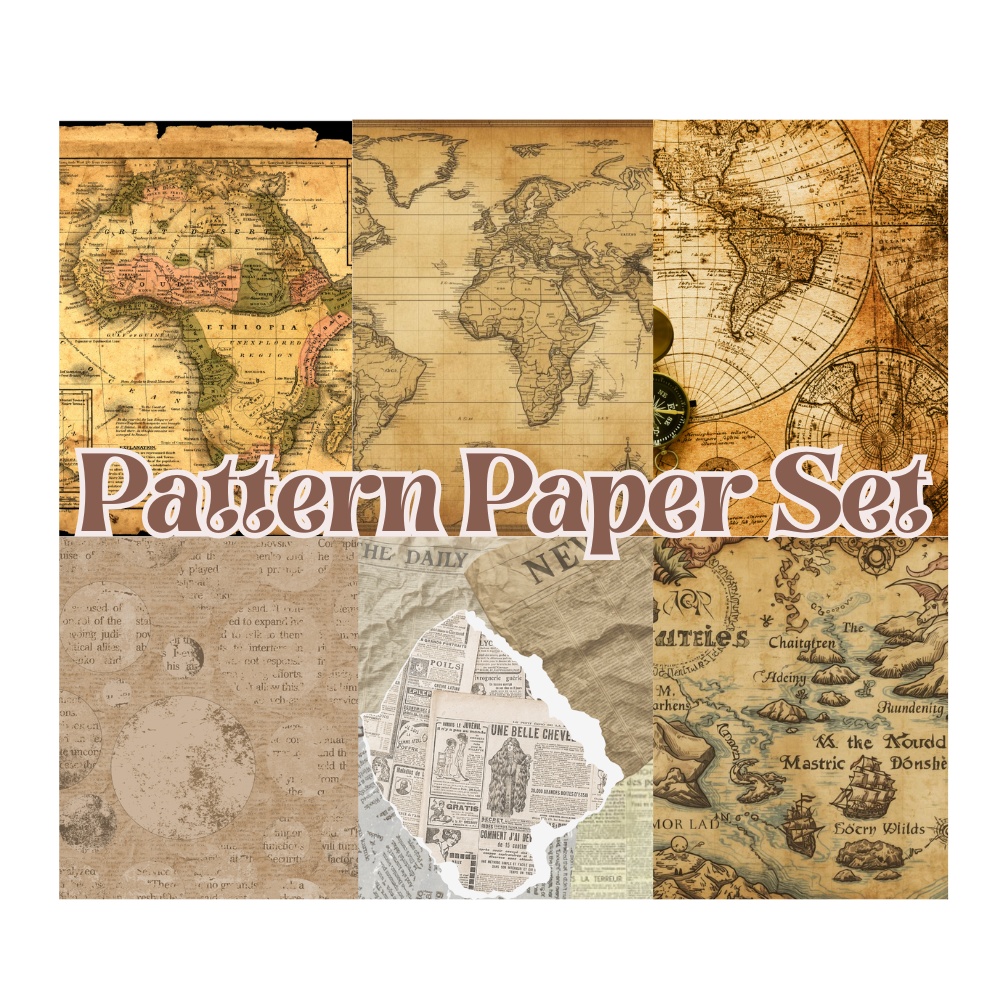 デジタル背景　アンティーク地図