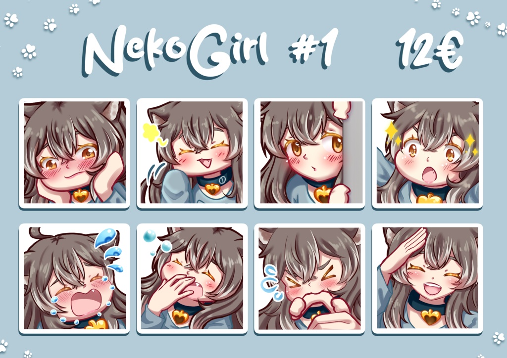 [-50%] NekoGirl Emotes Bundle#1