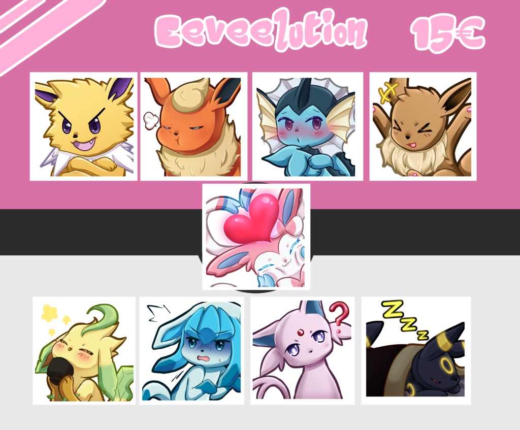 |-50%]  Emotes Bundle Pokémon - Eeveelution