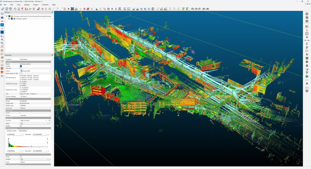 LiDAR SLAM Point Cloud Data No.001 (Livox AIVA + GLIM)