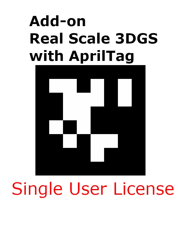 (Add on license) Real Scale 3DGS with AprilTag  for Metashape 360° to COLMAP Converter Single user license