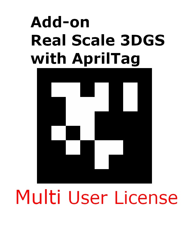 (Add on license) Real Scale 3DGS with AprilTag for Metashape 360° to COLMAP Converter Multi user license