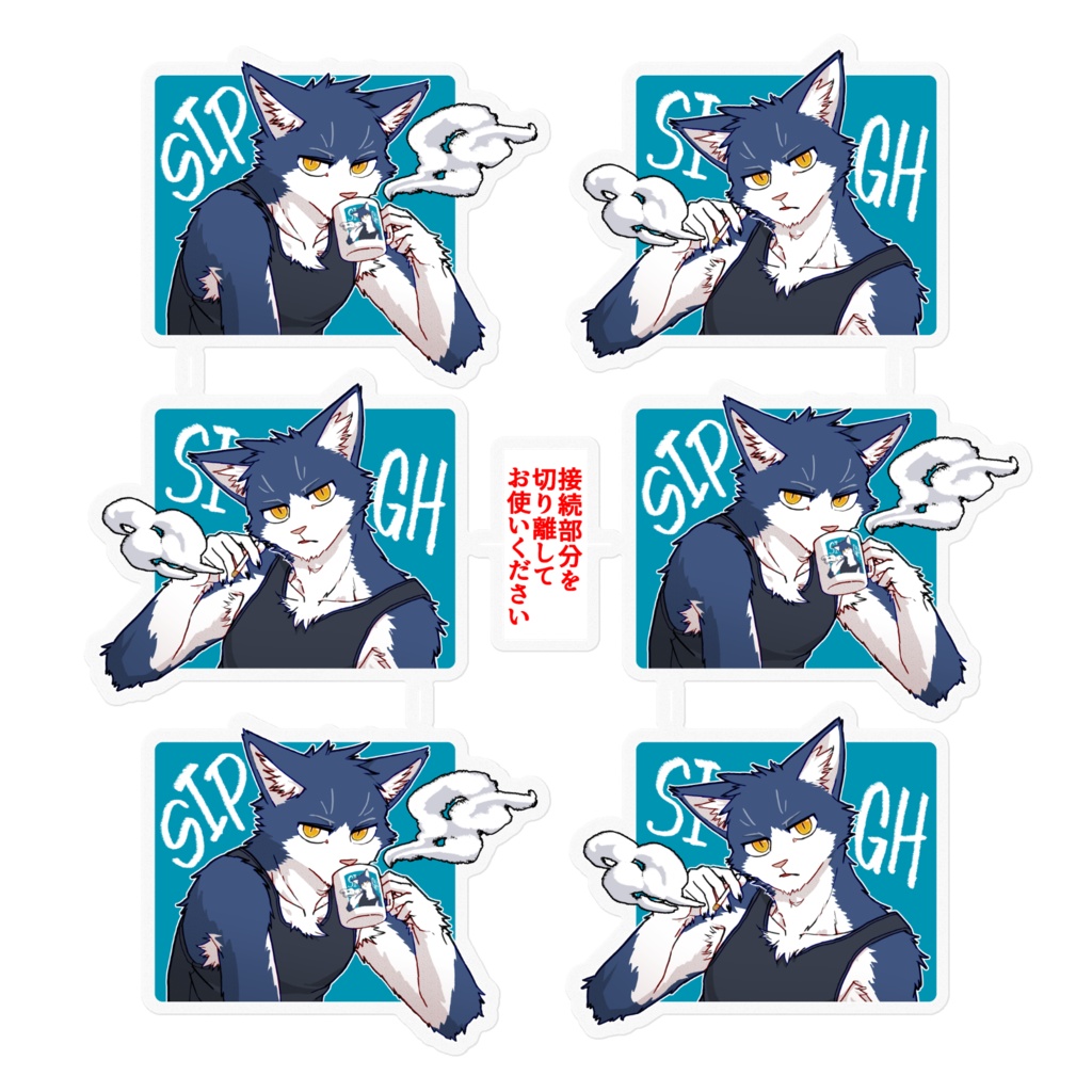 【クリアステッカー】ハチワレn号【pixivFACTORY製】