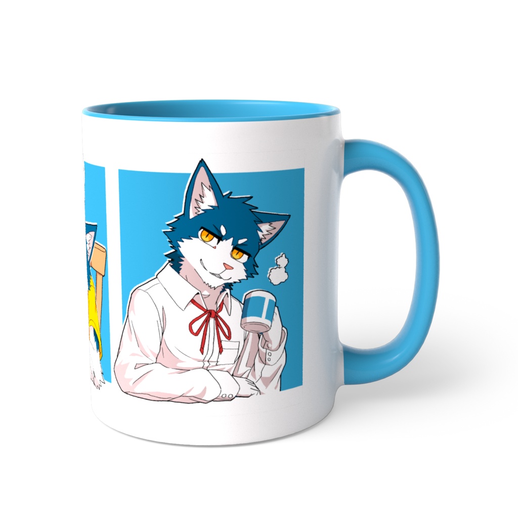 【ツートンカラーマグカップ】ハチワレさん家族【pixivFACTORY製】