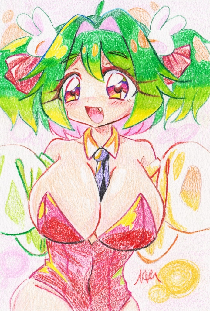 色鉛筆イラスト いちごラブリーちゃん