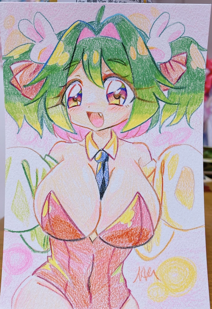 色鉛筆イラスト いちごラブリーちゃん