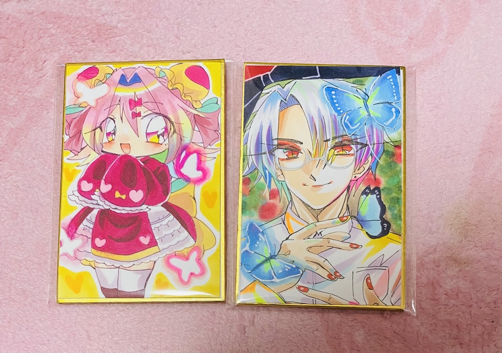 かるたサイズ色紙の原画