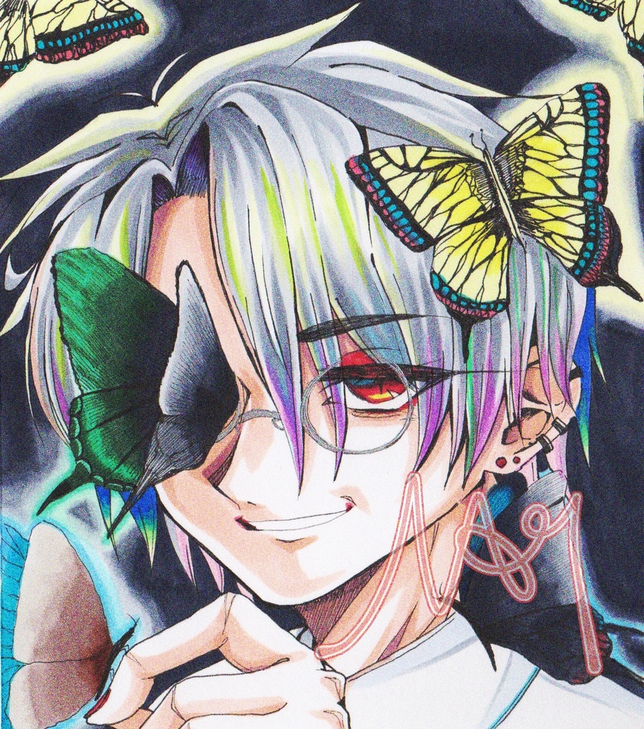 小色紙原画「恋慕」