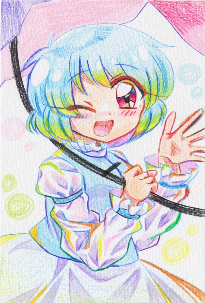 多々良小傘 色鉛筆画