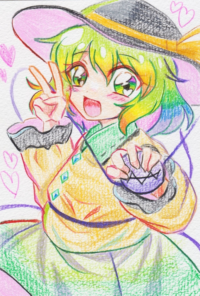 古明地こいし 色鉛筆画