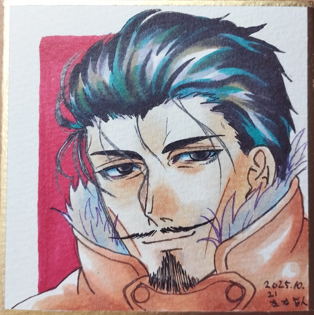 負傷前鶴見中尉ミニ色紙