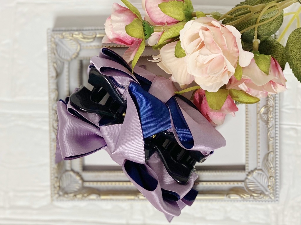 ボリュームリボンのバンスクリップ