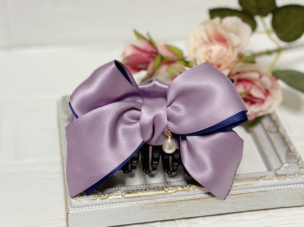 ボリュームリボンのバンスクリップ