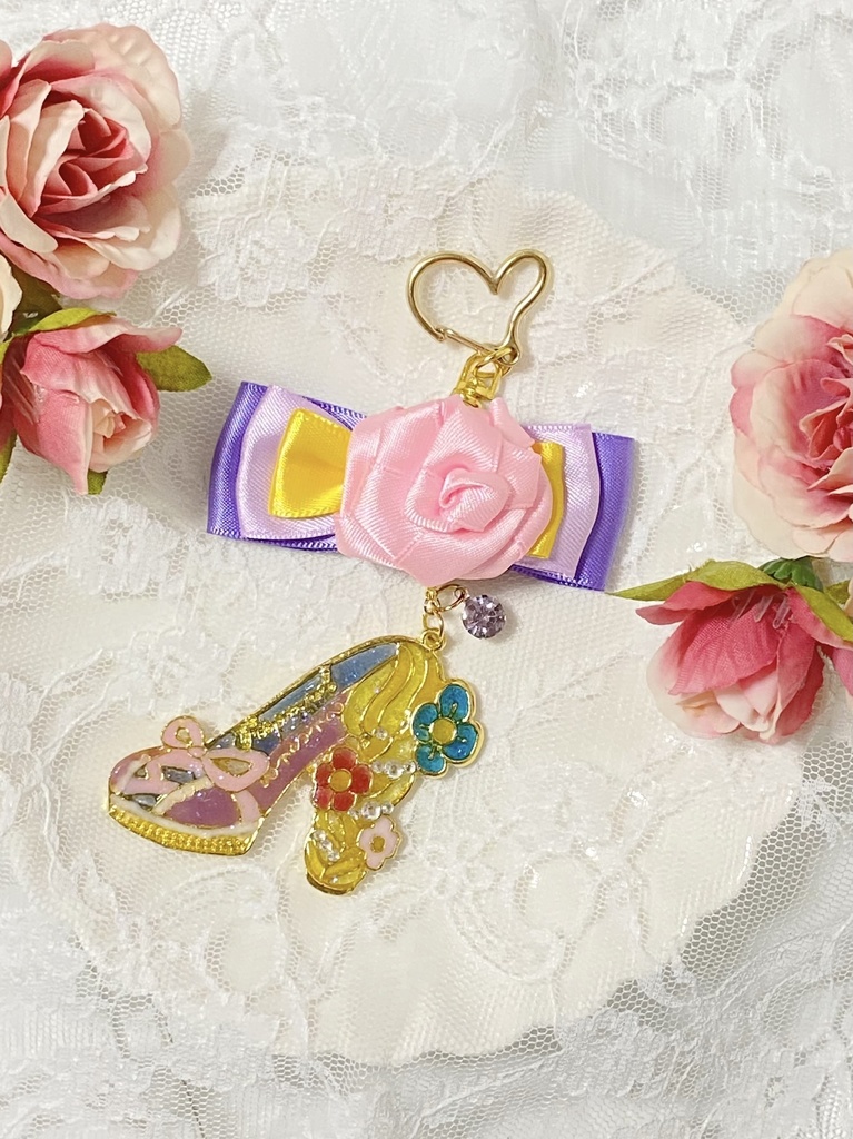 プリンセスモチーフハイヒールキーホルダー