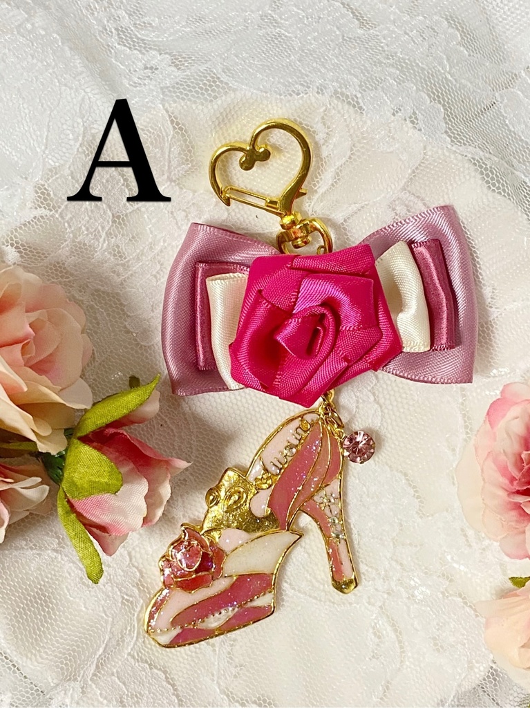 プリンセスモチーフハイヒールキーホルダー