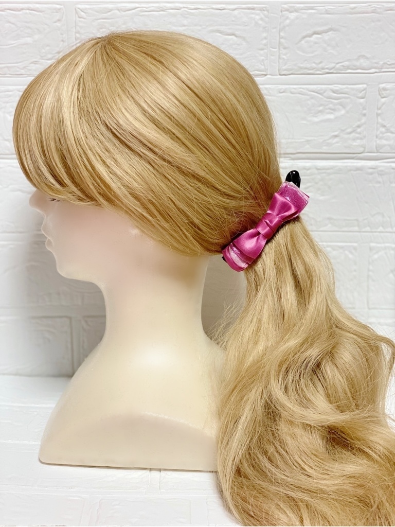 キラキラリボンのバナナクリップ