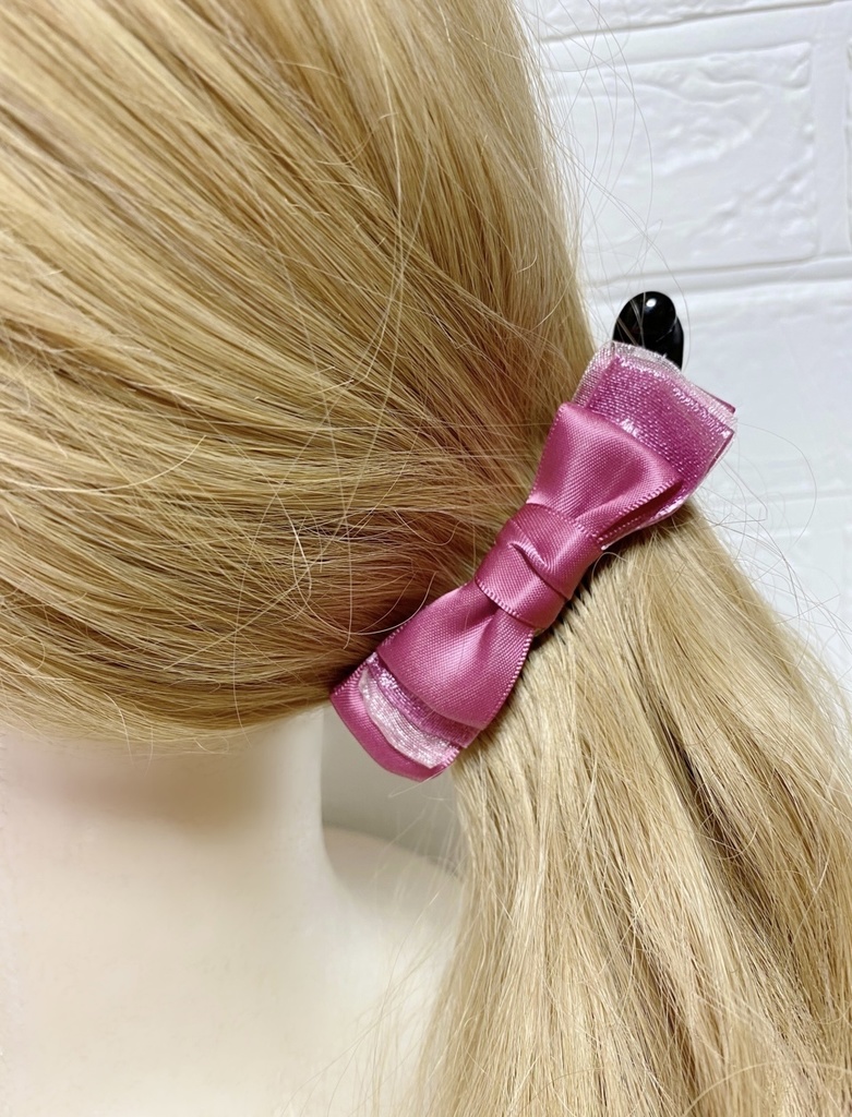 キラキラリボンのバナナクリップ