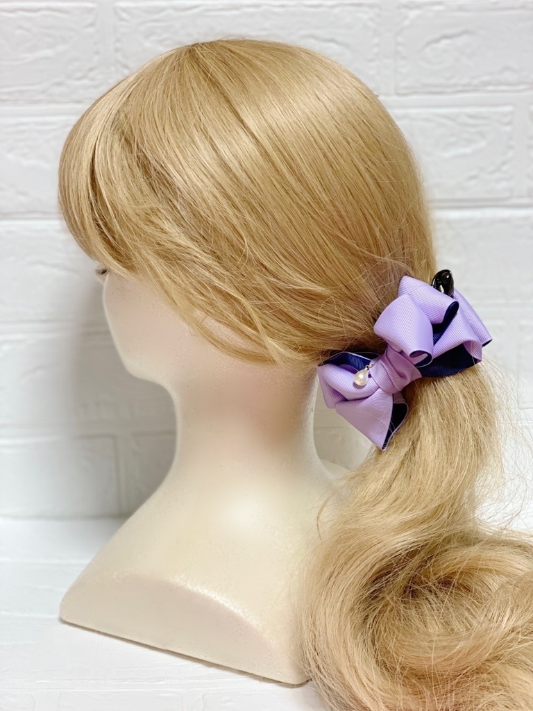 バイカラーリボンバナナクリップ