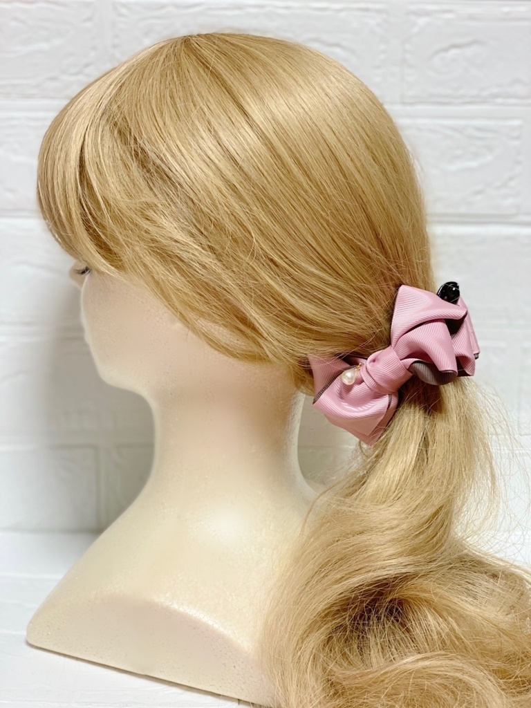 バイカラーリボンバナナクリップ