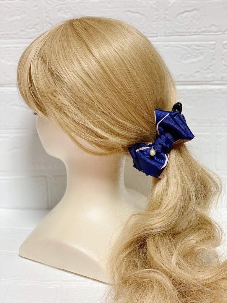 バイカラーリボンバナナクリップ