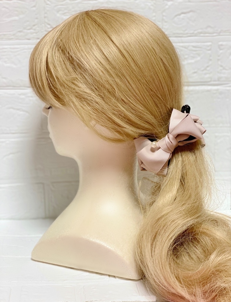 バイカラーリボンバナナクリップ