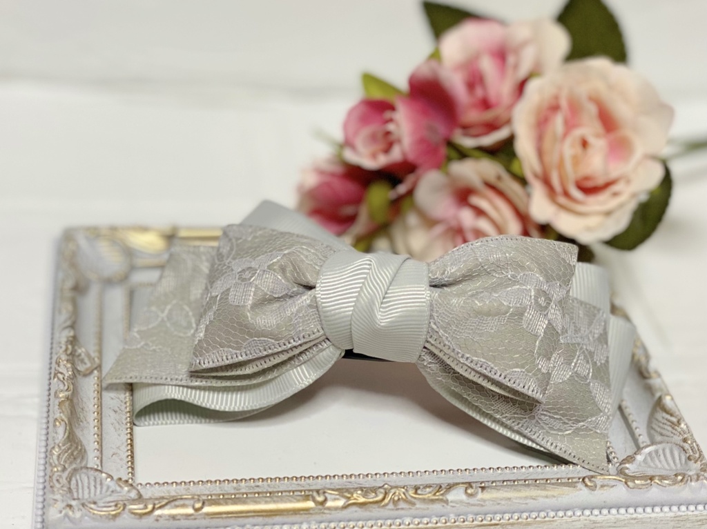 選べるカラー*レースリボンクリップ