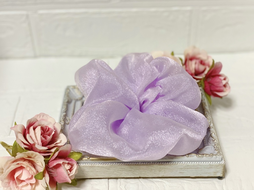 キラキラオーガンジーシュシュ