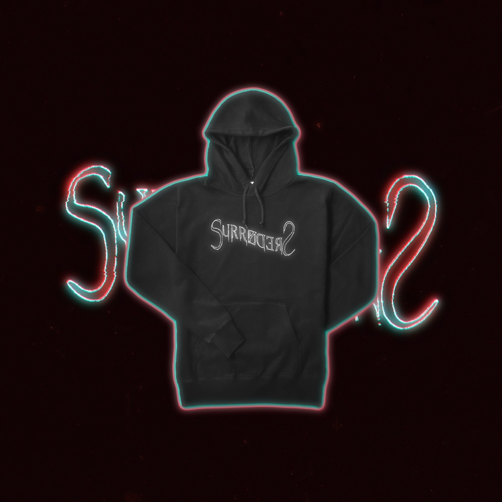 SURRENDERS BLACK HOODIE - big logo