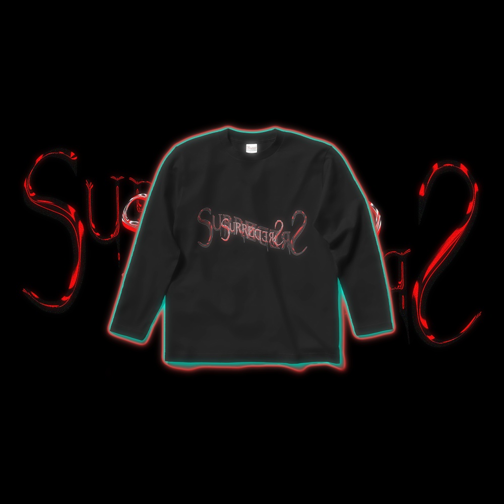 SURRENDERS BLACK LONG TSHIRT - RED METAL