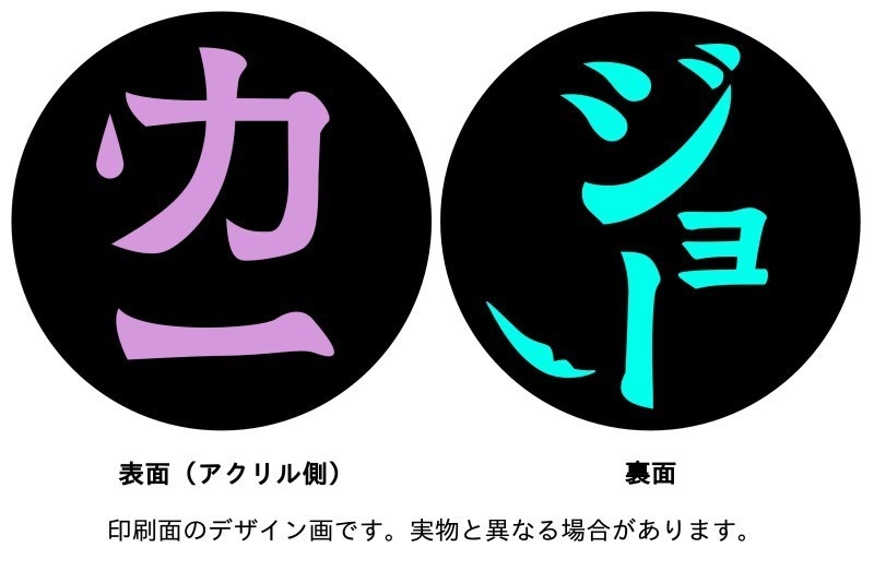 【非公式】ジョー・力一 アクリルキーホルダー 《両面》(名前のみ)