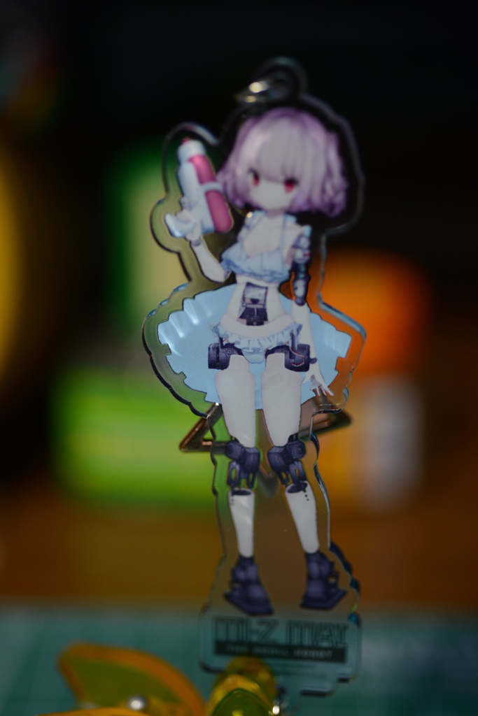 ドールロボットM1-Zまい 連結アクリルキーホルダー 白xピンク両面