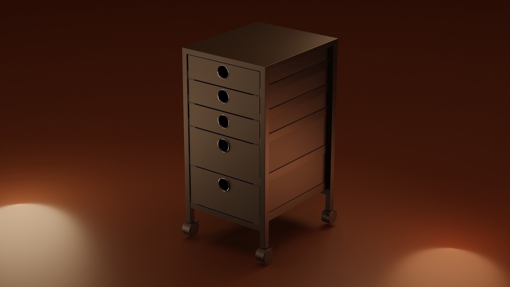 【Free】引き出し棚 Ver.1.0【3Dモデル】