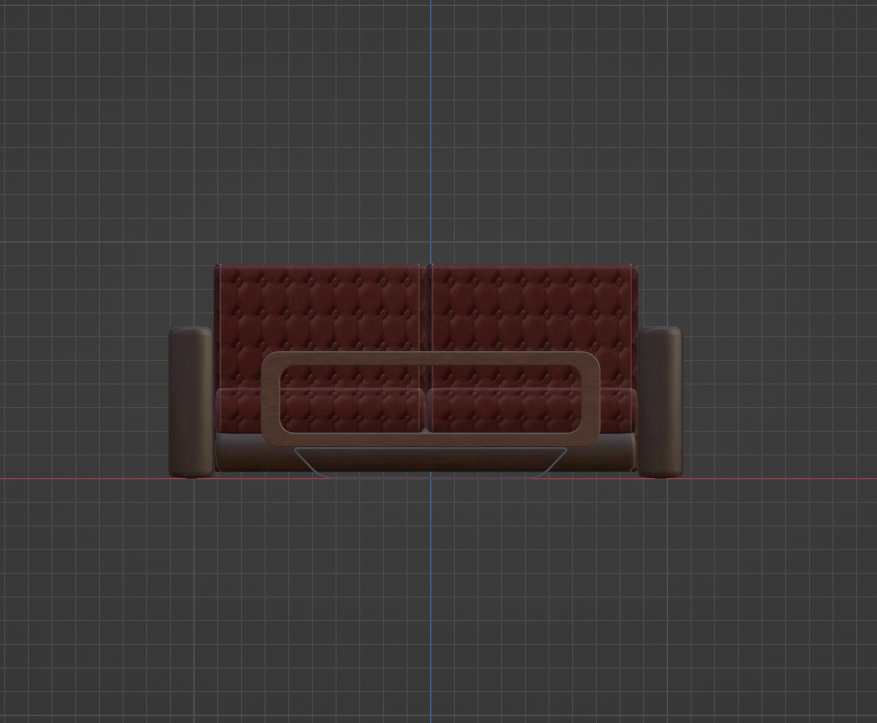【Free】ソファ&ローテーブル セット【3Dモデル】