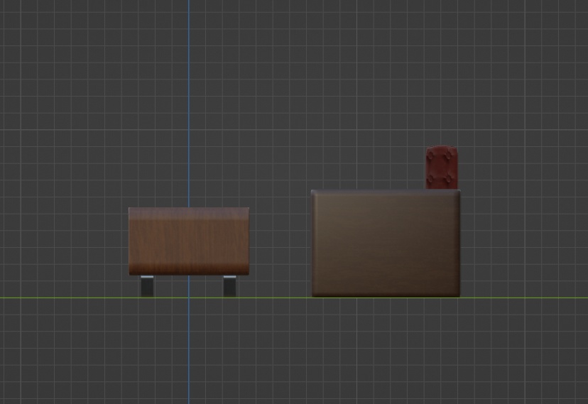 【Free】ソファ&ローテーブル セット【3Dモデル】