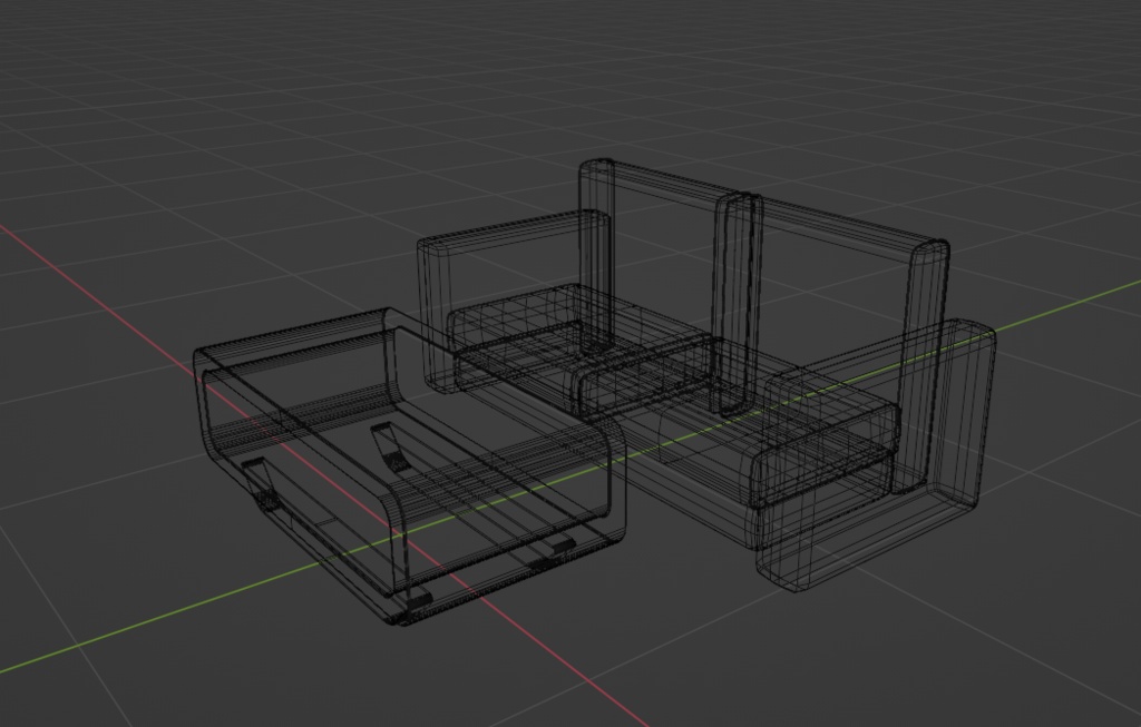 【Free】ソファ&ローテーブル セット【3Dモデル】