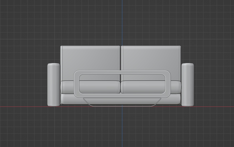 【Free】ソファ&ローテーブル セット【3Dモデル】