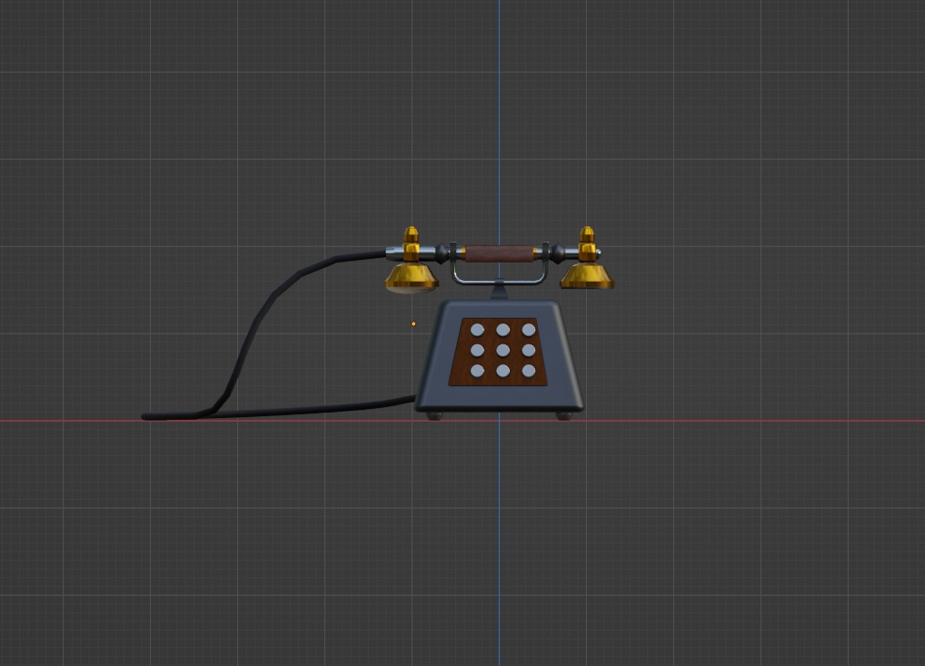 【3Dモデル】黒電話【3D素材】