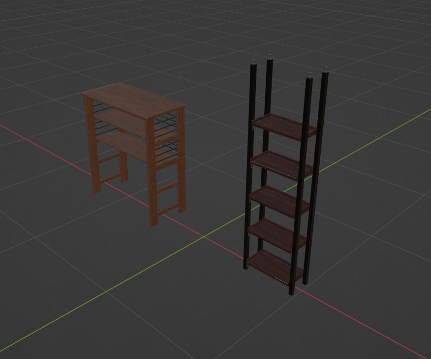 【Free】棚セット【3Dモデル】
