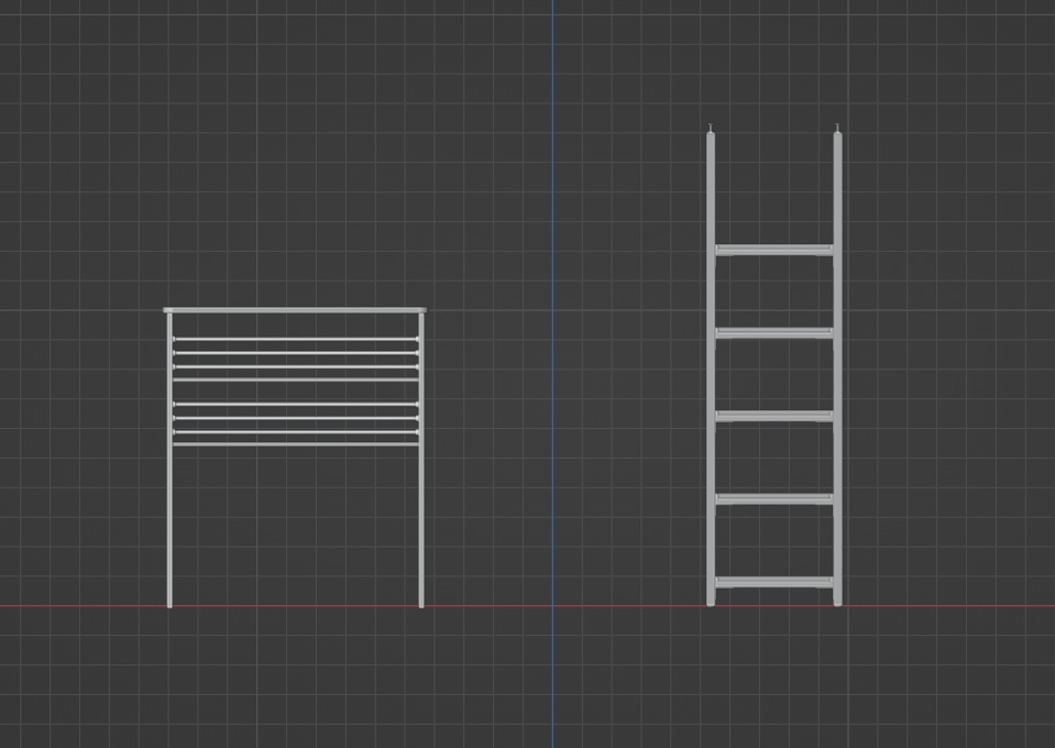 【Free】棚セット【3Dモデル】