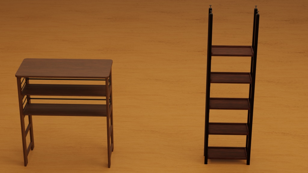 【Free】棚セット【3Dモデル】