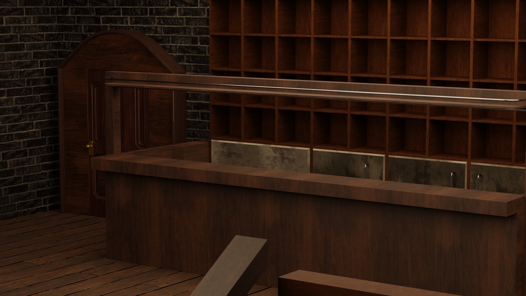 【3Dモデル】バー内装セット【3D素材】