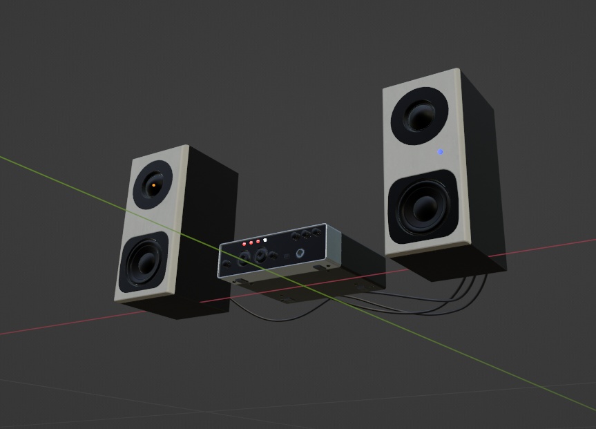 【Free】音響セット【3Dモデル】